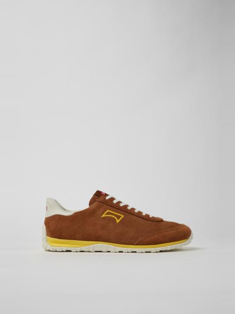 CAMPER Drift Walk Brown Suede and Leather Sneakers for Men.