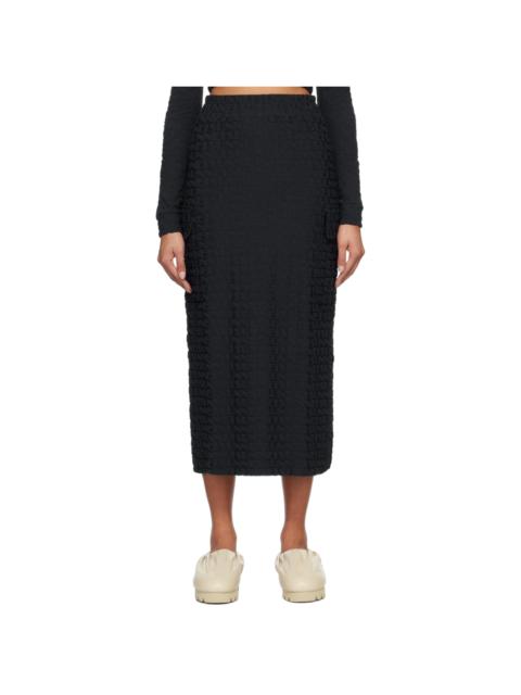 SUNNEI Navy Overlapped Midi Skirt