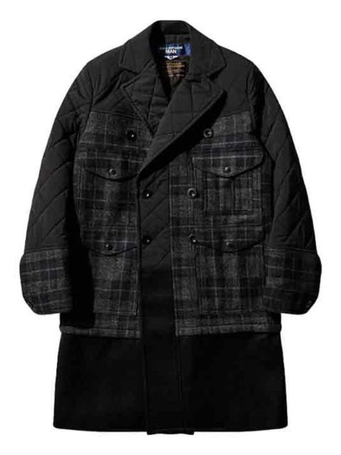 Junya Watanabe MAN Wool Check Tweed X Polyester Coat
