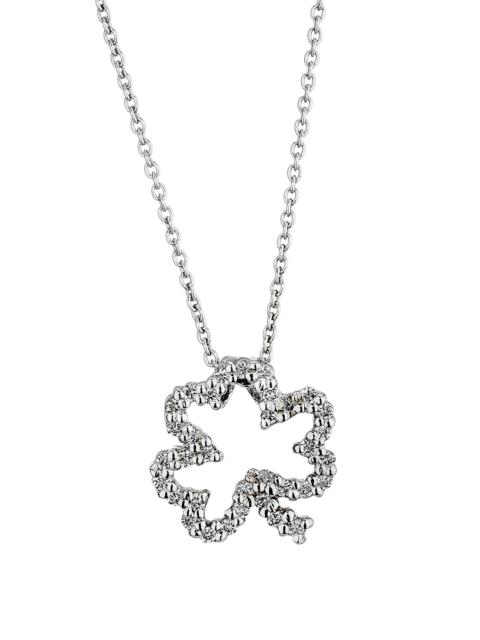 ROBERTO COIN Women's Tiny Treasures 18K White Gold & 0.14 TCW Diamond Four-Leaf Clover Pendant Necklace - White G
