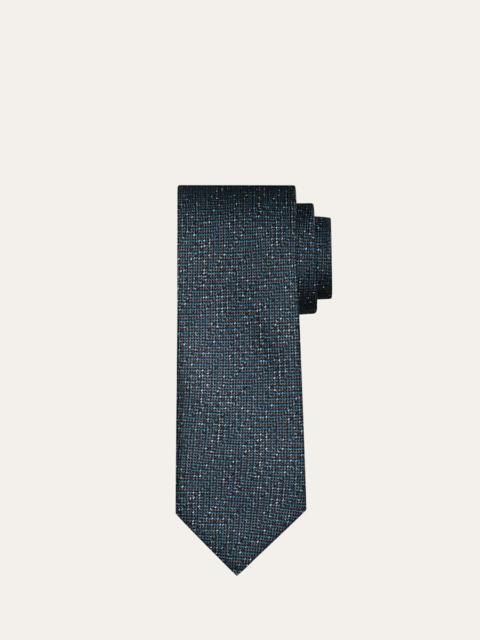 Brioni Men's Herringbone Jacquard Silk Tie