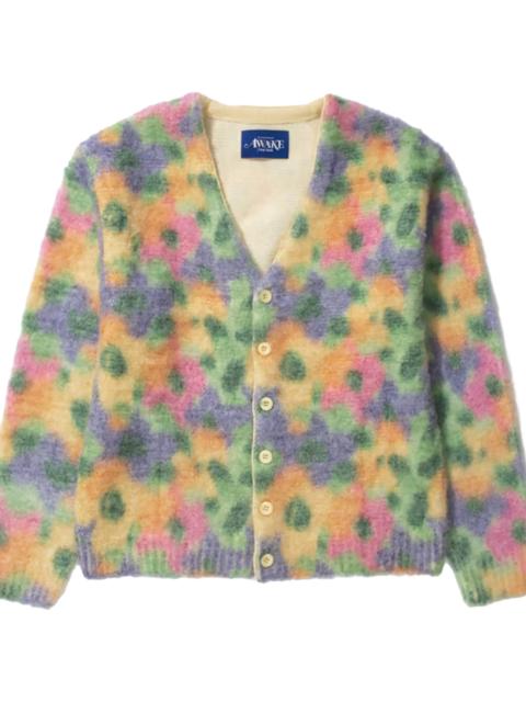 AWAKE NY Floral Mohair Printed Cardigan "Mustard" AWK SP22 SW001 MUSTM