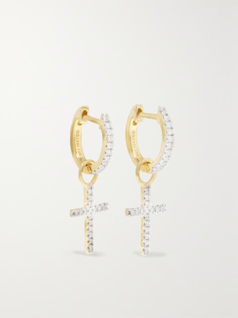 MATEO 14-karat Gold Diamond Hoop Earrings