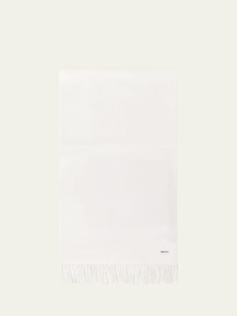 Cashmere Sciarpa Grande Fringe-Trim Scarf