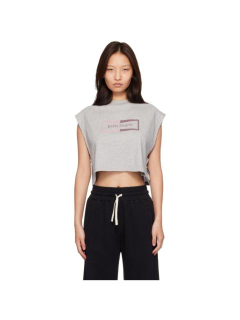 Palm Angels Gray Studded Box Logo Tank Top