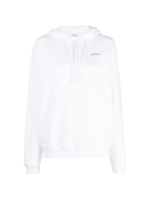 Diag Stripe-print cotton hoodie
