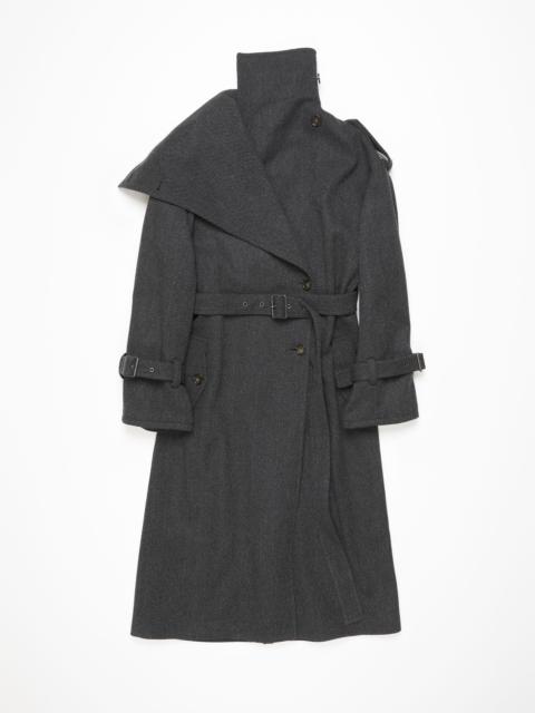 Belted coat - Grey/black