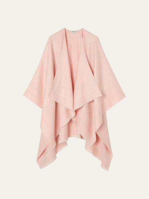 Burberry Check Wool Cashmere Cape