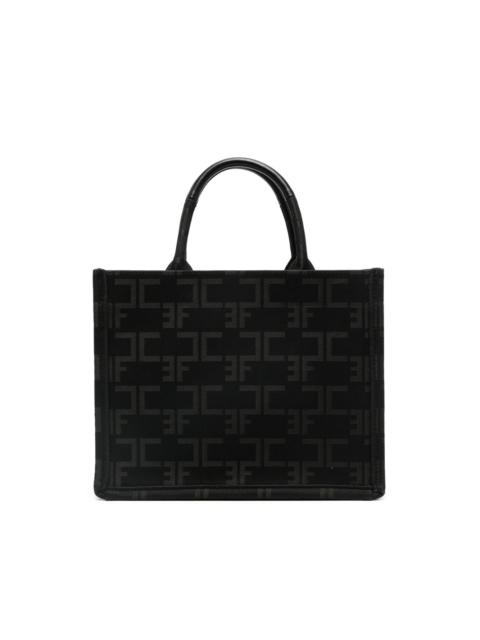 ELISABETTA FRANCHI logo-jacquard tote bag
