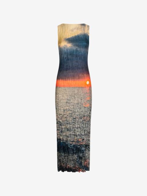 Roberto Cavalli Sunrise Print Long Dress