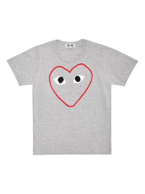 Comme des Garçons PLAY (WMNS) COMME des GARCONS PLAY FW25 Red Heart Sketch T-Shirt 'Grey' AZ-T265-051-1