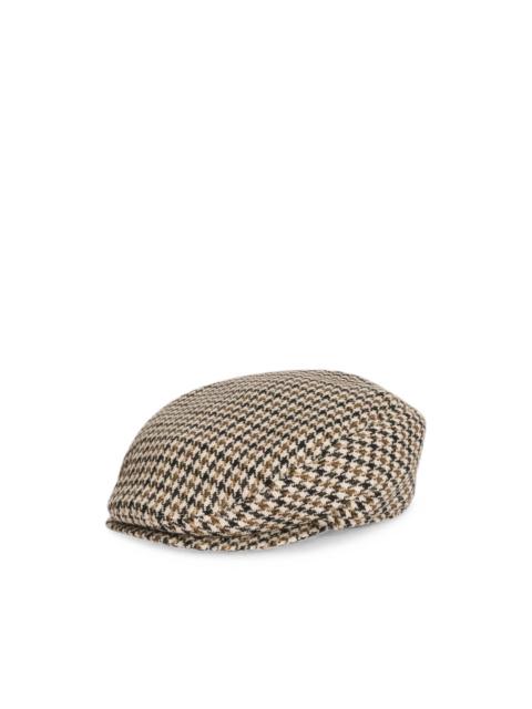 Dolce & Gabbana houndstooth wool flat cap