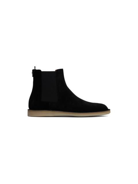 Dolce & Gabbana Black Florio Ideal Suede Chelsea Boots