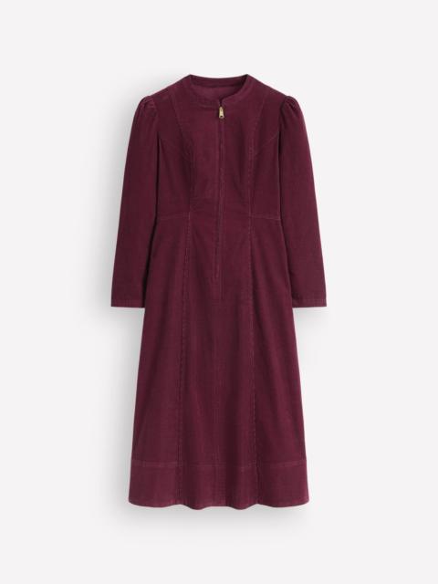 BODEN Una Cord Midi Dress-Purple Potion