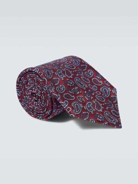Etro Paisley silk twill jacquard tie