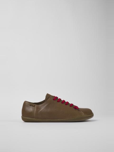 CAMPER Peu Beige Leather Shoes for Men
