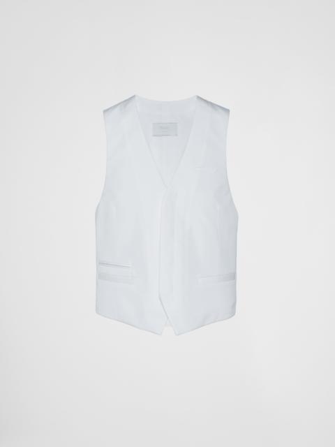 Prada Single-breasted cotton vest