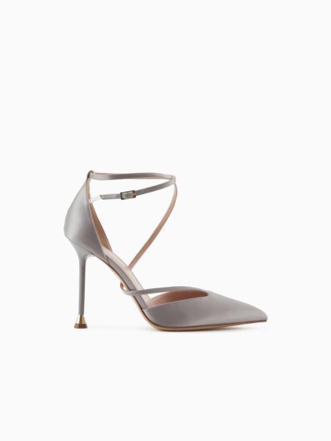 GIORGIO ARMANI Satin court shoes with strap
