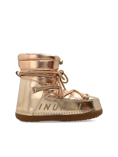 Mountain quilted metallic snow boots