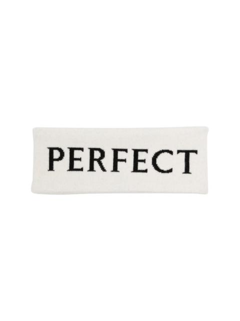 PERFECT MOMENT intarsia-logo headband