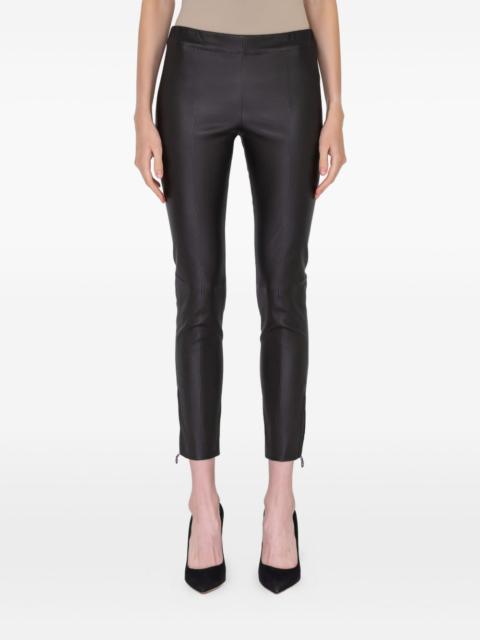 FERRAGAMO zip-detail leather trousers