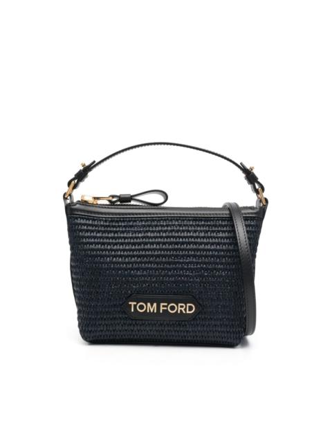 TOM FORD logo-lettering leather mini bag