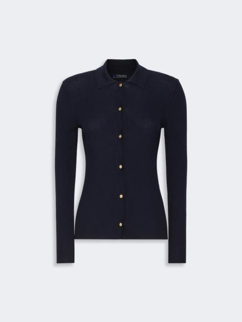 'S Max Mara LIMONE Woollen yarn fitted cardigan - ULTRAMARINE