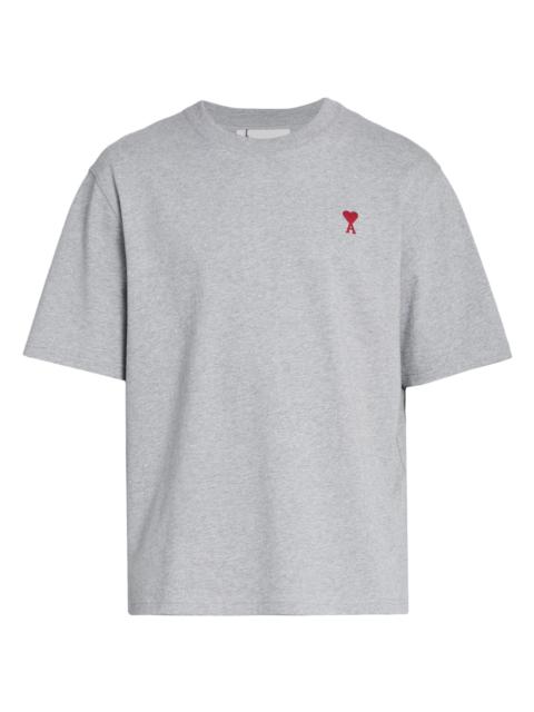 AMI Paris Men's Ami De Coeur Crewneck T-Shirt - Grey