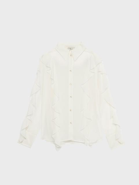 Blumarine SILK SHIRT WITH RUFFLES