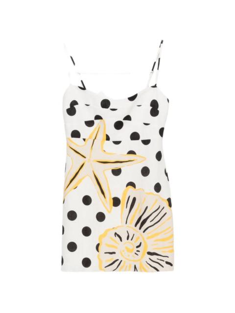 CALA de la CRUZ Lucca polka-dot mini dress