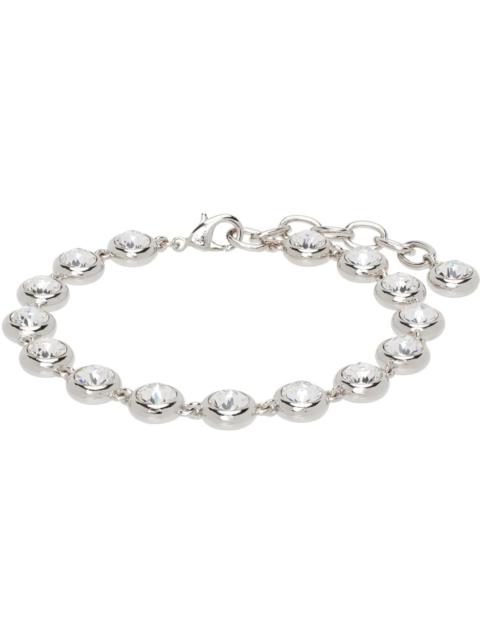 Amina Muaddi Silver Iris Anklet