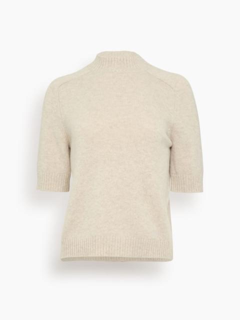 Loulou de Saison Ruth Short Sleeve Top in Beige