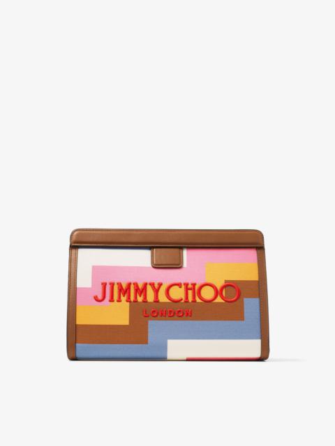 JIMMY CHOO Avenue Pouch
Multi Avenue Print Canvas Pouch with Embroidered Logo