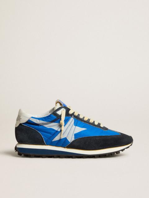 Golden Goose Men’s Marathon with blue nylon upper and white star