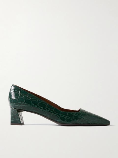 Giuseppe Zanotti Morpheus Pavone Croc-effect Leather Pumps