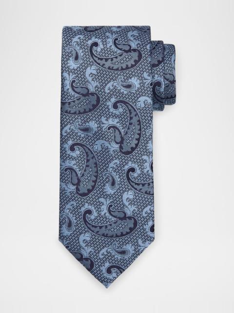 Brioni Men's Paisley Jacquard Silk Tie