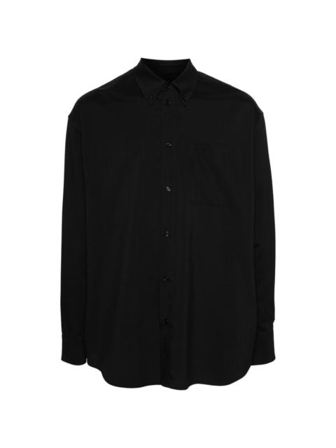 Off-White monogram-embroidered cotton shirt