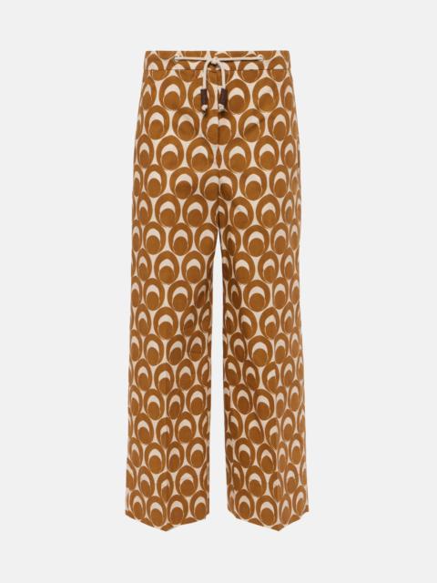'S Max Mara Bray printed cotton poplin wide-leg pants