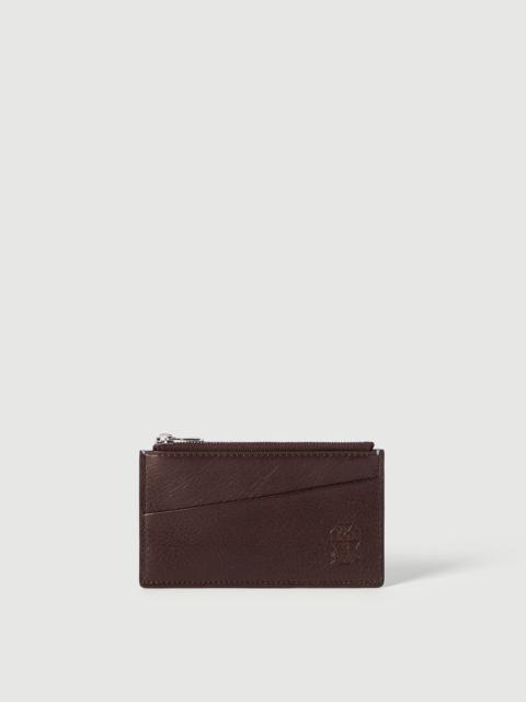 Brunello Cucinelli Grained leather travel pochette