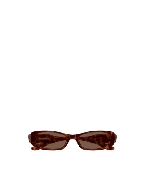 BALENCIAGA BB logo-plaque rectangle-frame sunglasses