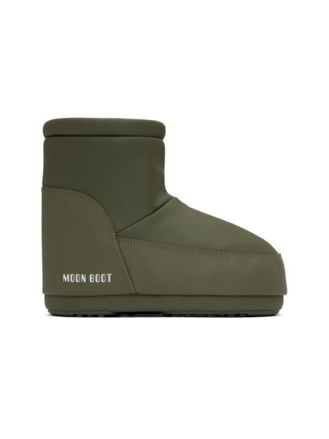 MOON BOOT Khaki Icon Low Rubber Boots