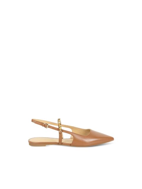 MICHAEL KORS pointed-toe chain-detail ballet flats