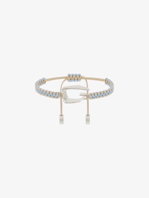 Givenchy GIV CUT BRACELET IN WOVEN COTTON AND METAL
