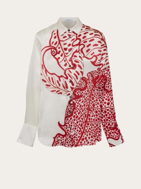 FERRAGAMO LONG SLEEVED JUNGLE PRINT SHIRT
