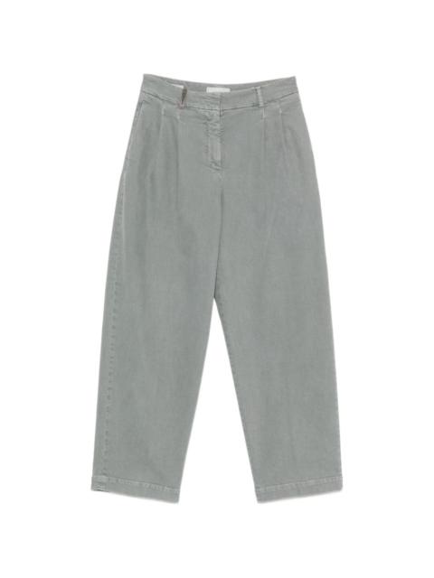 PESERICO pleated straight-leg jeans