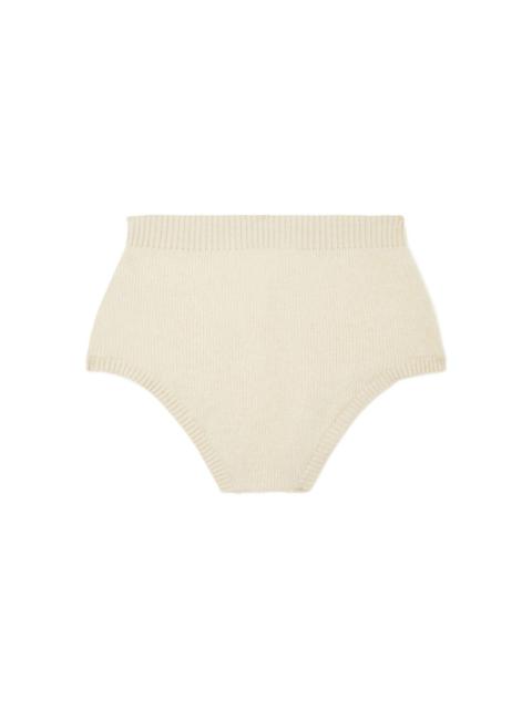 ribbed cashmere shorts