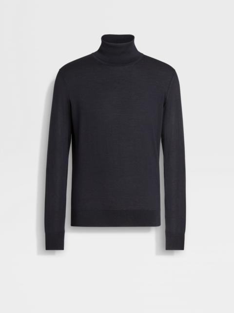 NAVY BLUE CASHSETA TURTLENECK