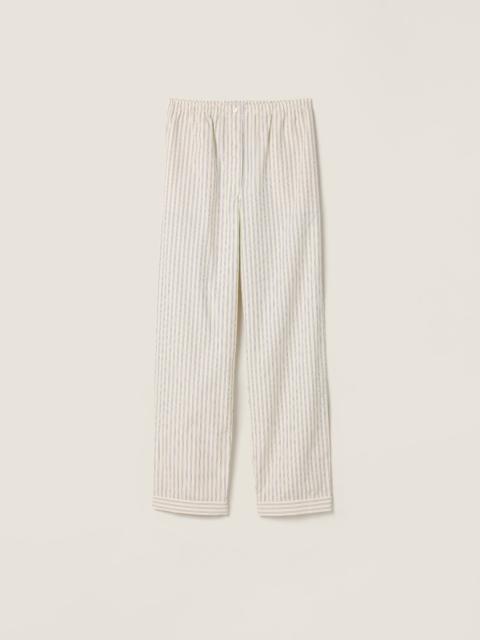 Miu Miu Striped poplin pajama pants