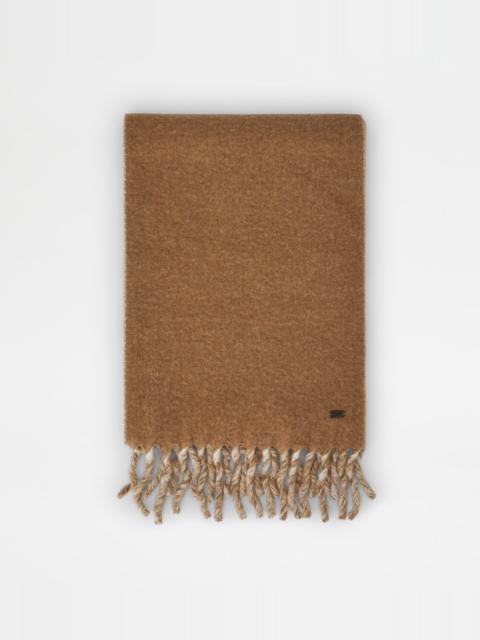 Tod's TWO-TONE SCARF TOD'S•X CAPSULE COLLECTION - BROWN, OFF WHITE