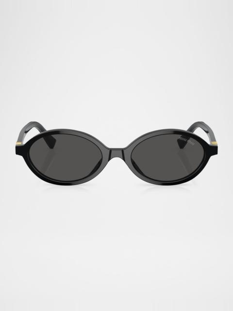 Miu Miu Acetate Oval Sunglasses
